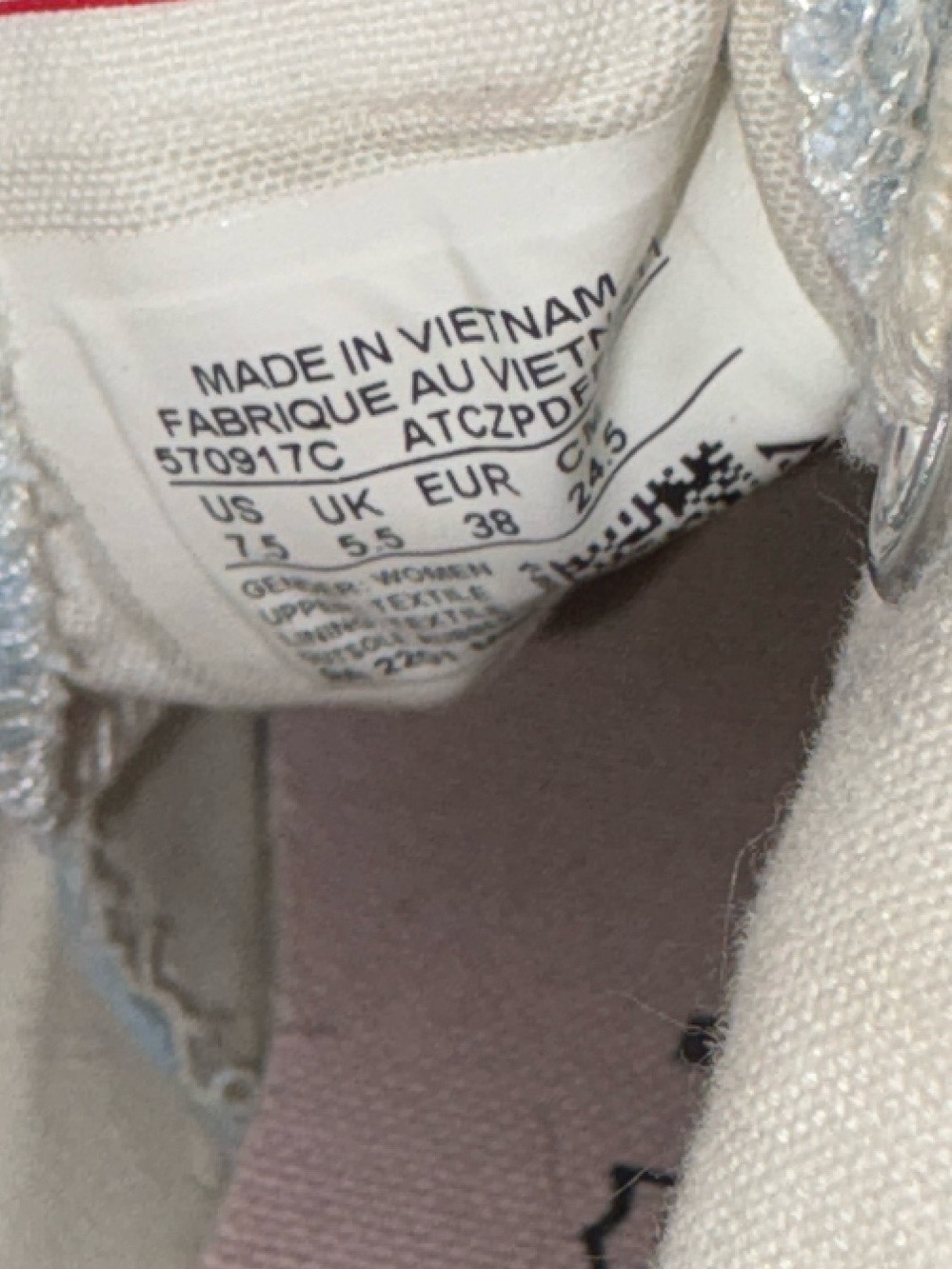 Converse Light Blue High Top Sneakers with Pink Floral Embroidery - Picture 9 of 9
